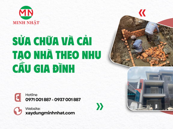 Sửa Chữa Và Cải Tạo Nhà Theo Nhu Cầu Gia Đình 